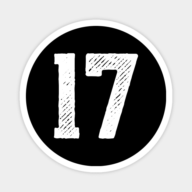 Rough Number 17 - 17th Birthday - Magnet | TeePublic